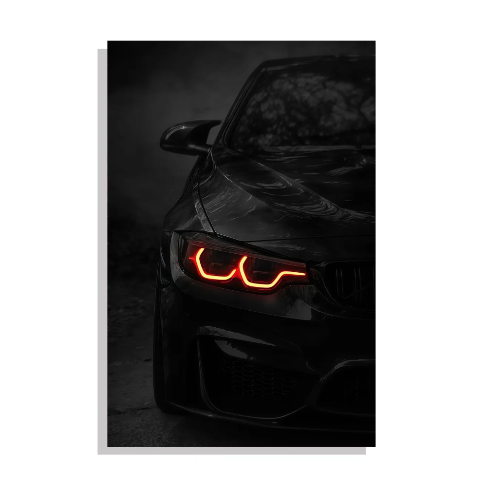 Djane Studio Neon Wall Frame | Acrylic Neon Car Frame for Living Room, Bedroom, Office & Gaming Room | Modern Home Décor | Pack of 1 | Size 12x18 Inch